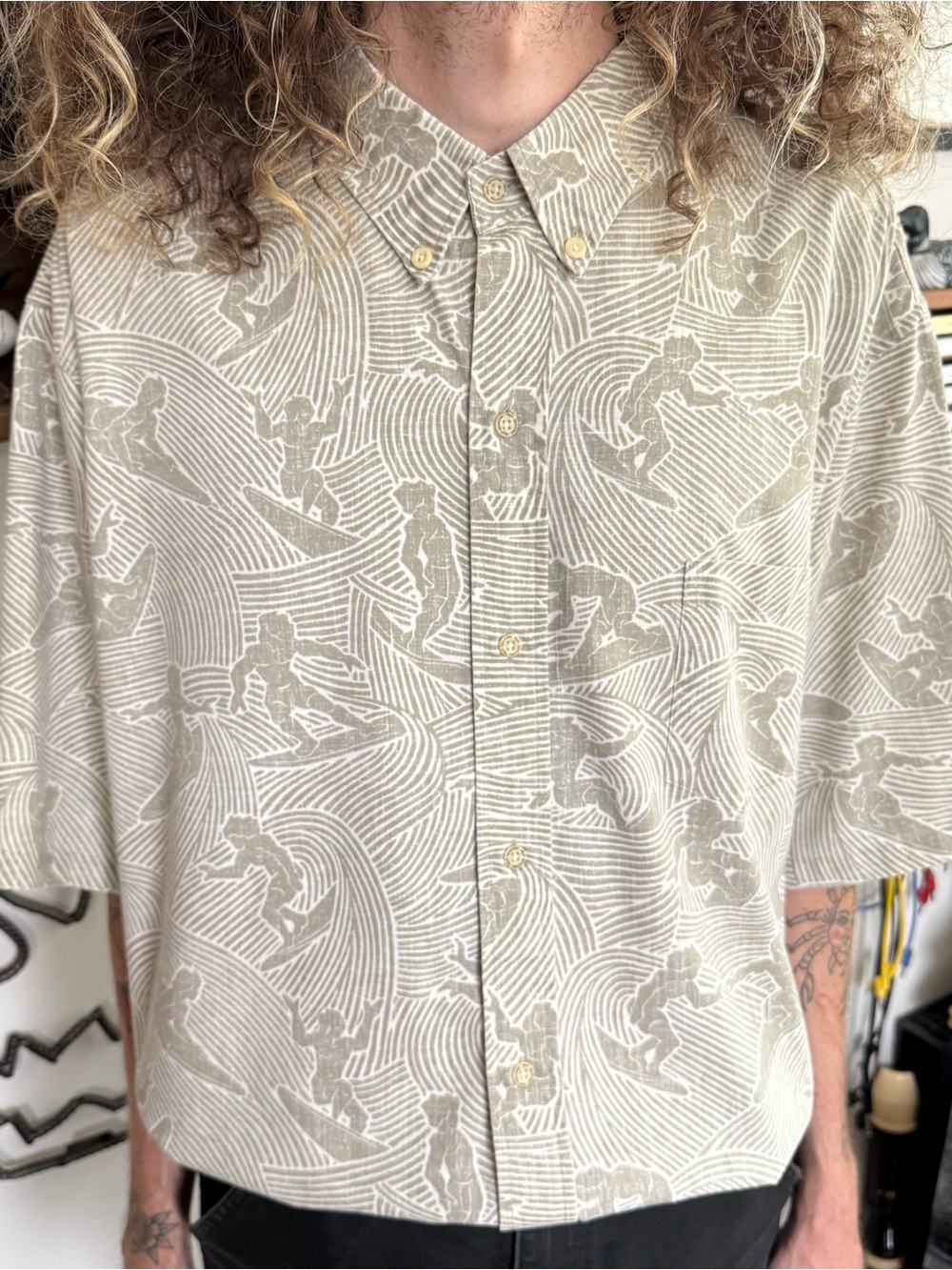 Vintage 80s 90s Hawaiian Surfer S/S Button Down by Reyn Spooner ~ Size 3XL